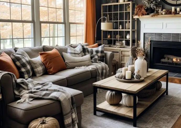 déco salon cosy automne idées facile à mettre en oeuvre