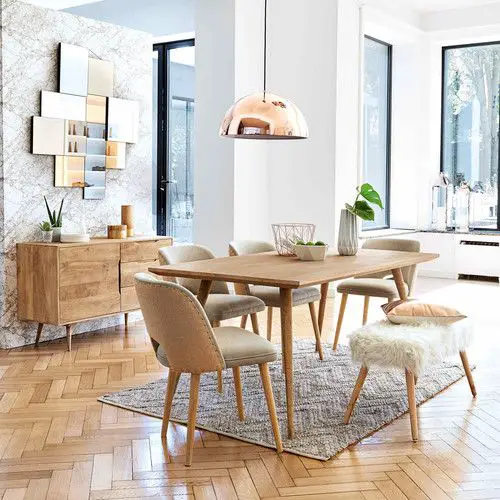 decoration salle a manger mobilier gain de place ambiance scandinave table en bois