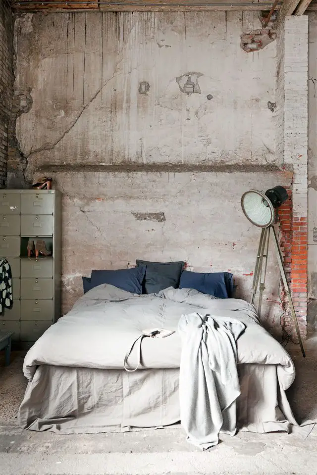 deco wabi sabi et industrielle chambre