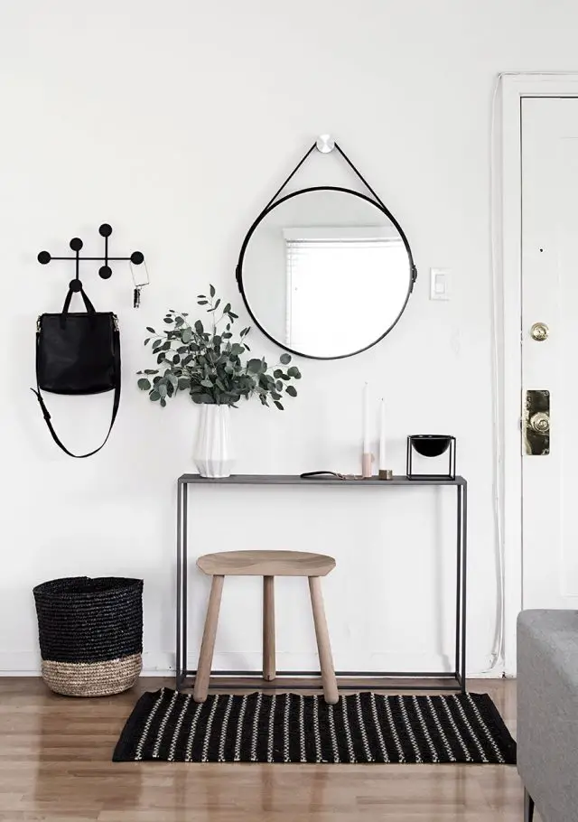 comment créer deco entree minimaliste console miroir minimaliste entree