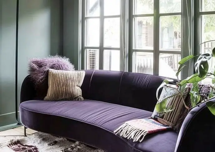 salon violet idée décoration à copier inspirations modernes