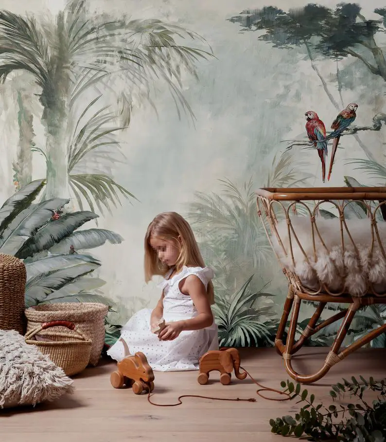 papier peint jungle chambre enfant decoration papier peint jungle chambre enfant decoration