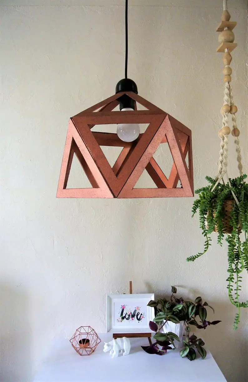 supension origami cuivre deco luminaire supension origami cuivre deco luminaire