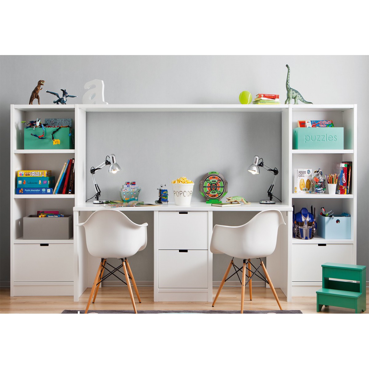 enfant rangement ecole bureau double