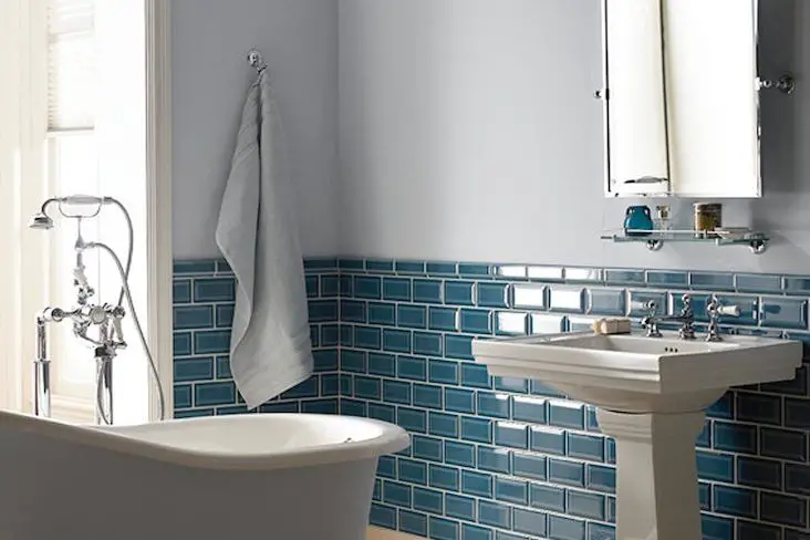 salle de bain idee deco couleur bleue