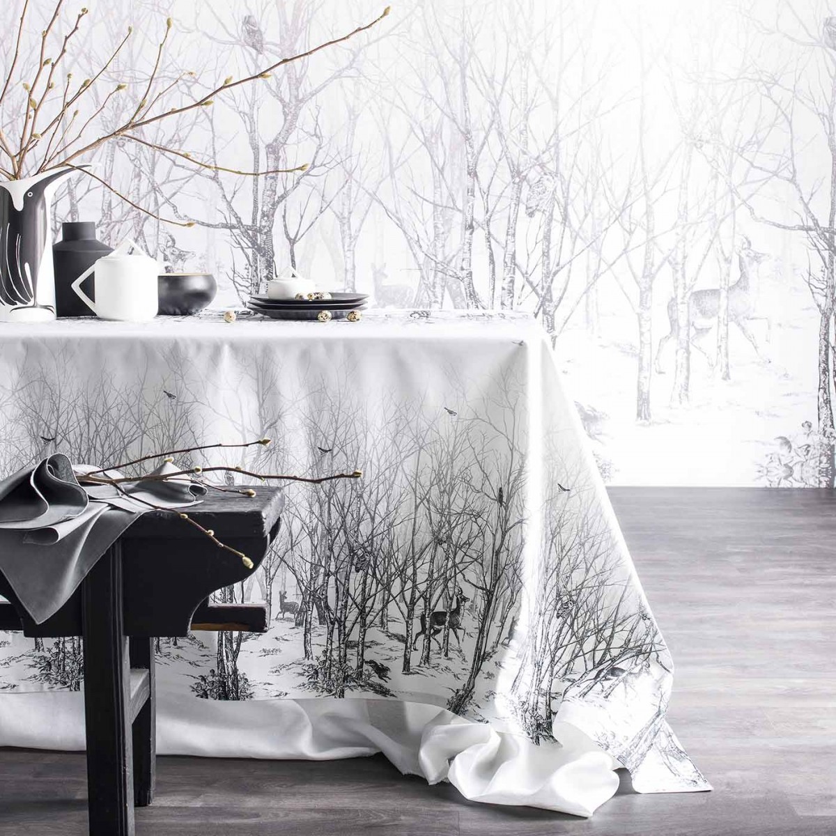 deco table quotidien noir et blanc