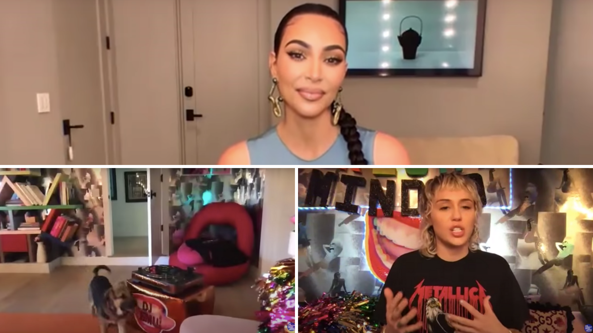 interieur star miley cirus et kim kardashian