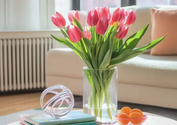 décoration salon fleur idée à copier moderne