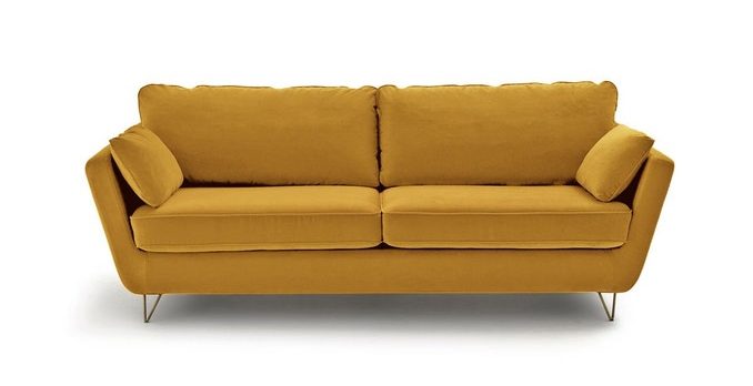 velours deco canape ocre convertible