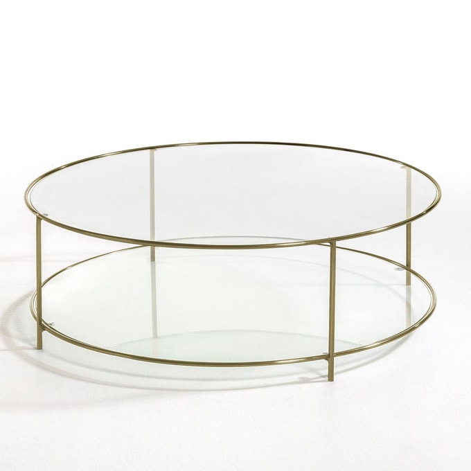 ou acheter table basse ronde or et verre