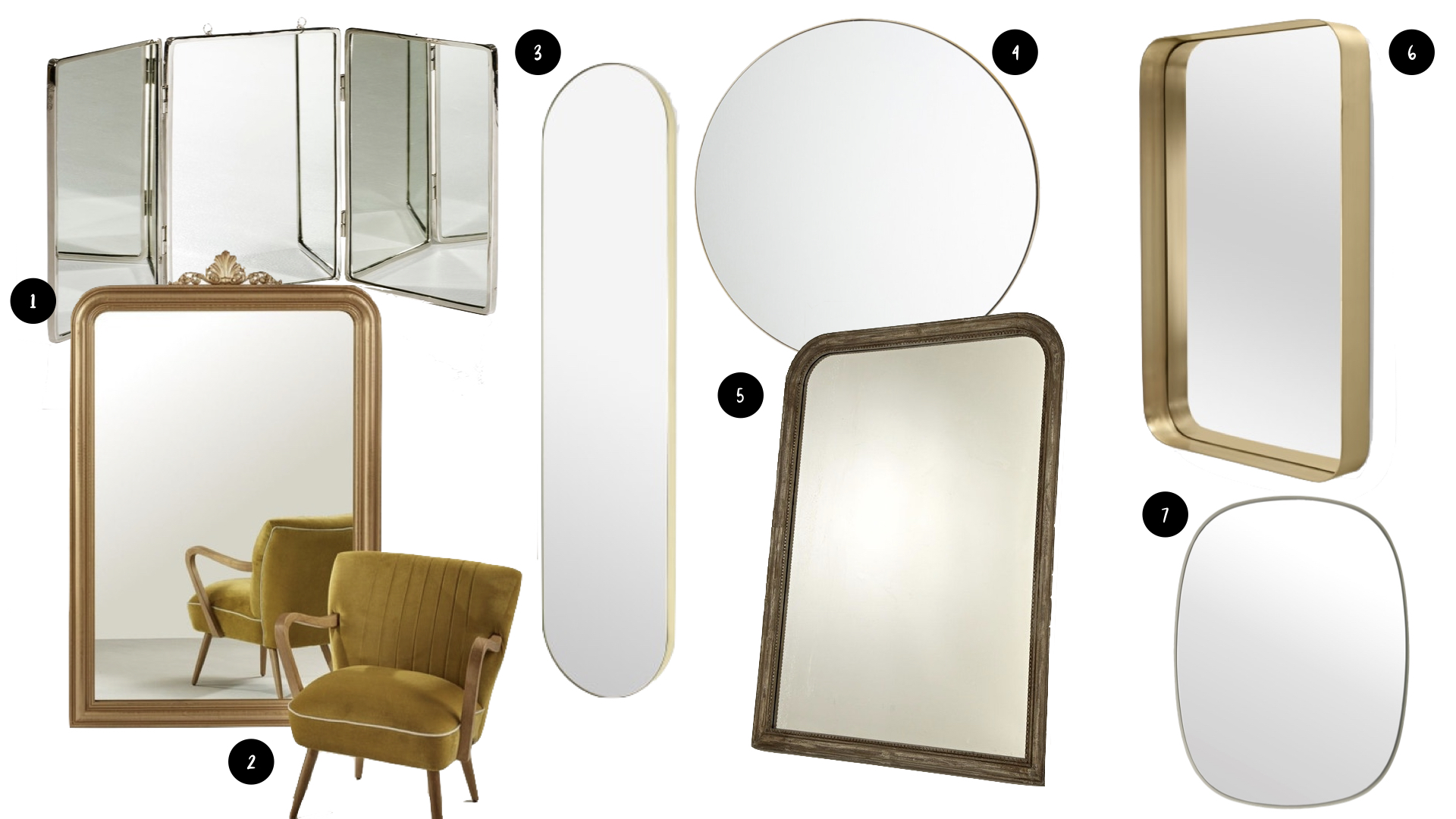 style modern glam miroir deco