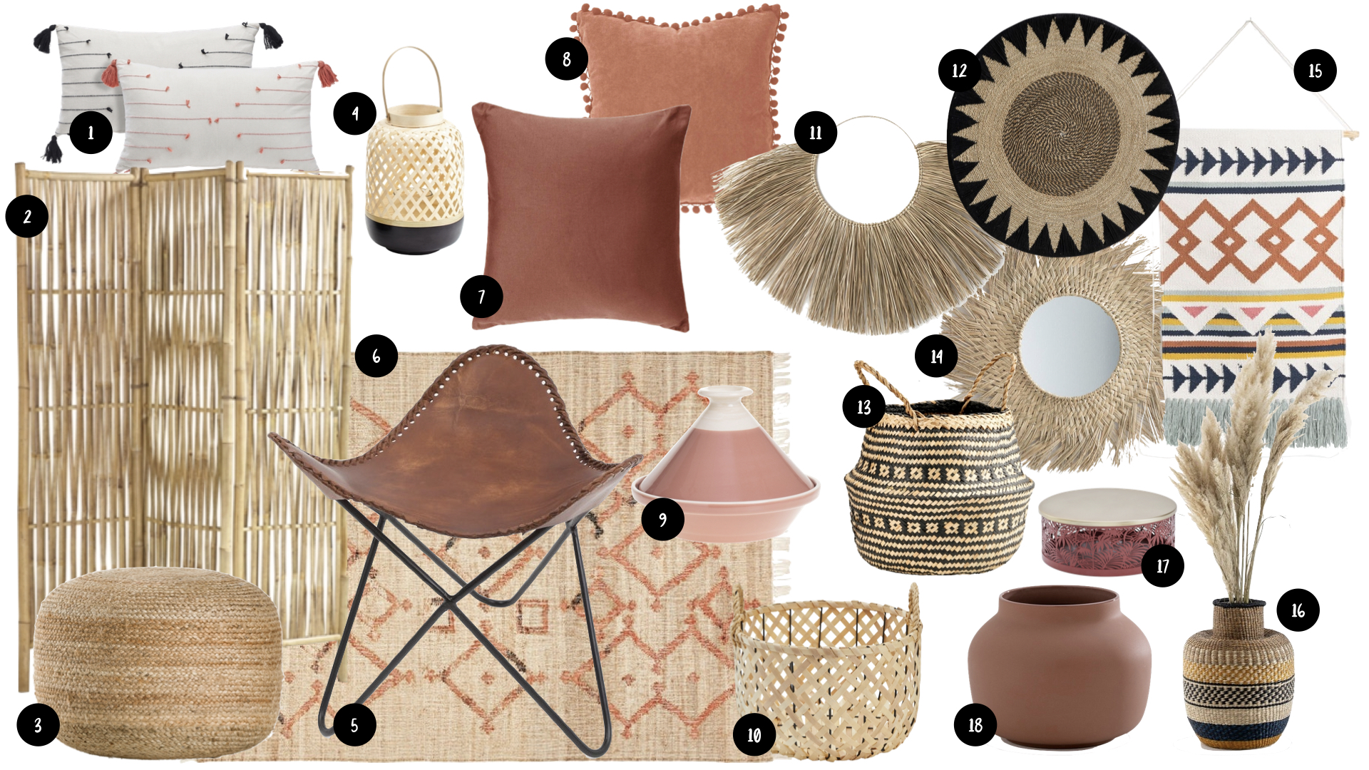 ambiance accessoire boheme terracotta 