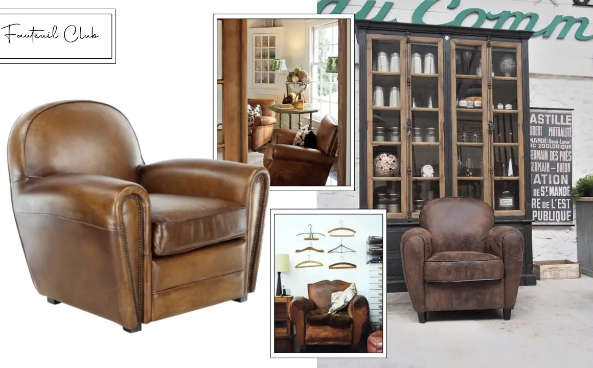 fauteuil club decoration salon idee deco classique chic