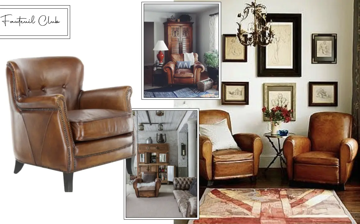 fauteuil club decoration salon inspiration style