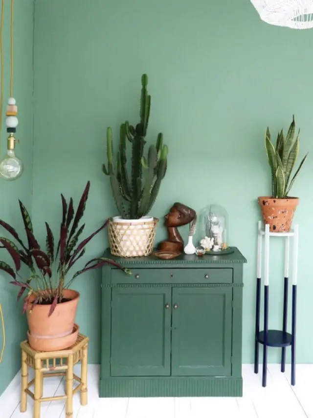 peinture vert amande meuble vert sapin idee salon