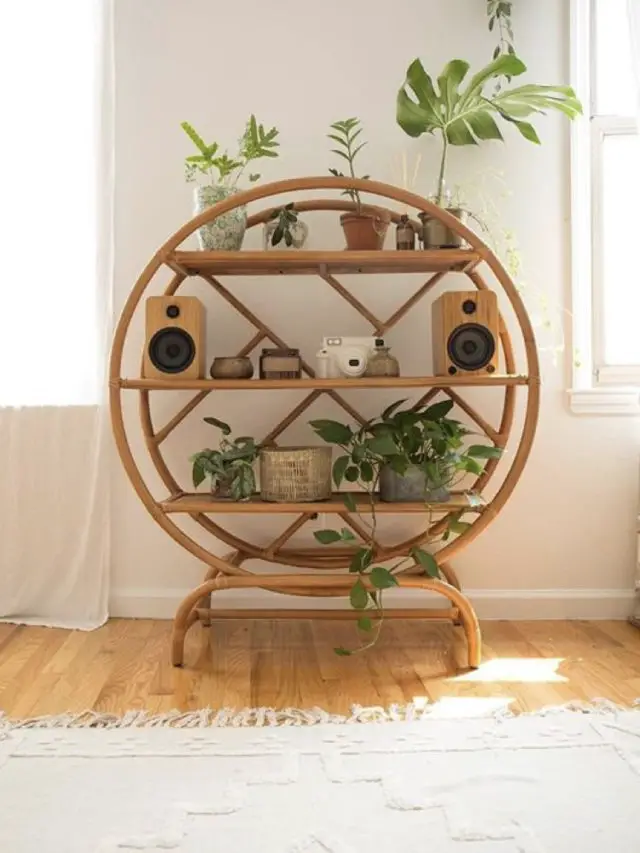 etagere ronde style deco nature