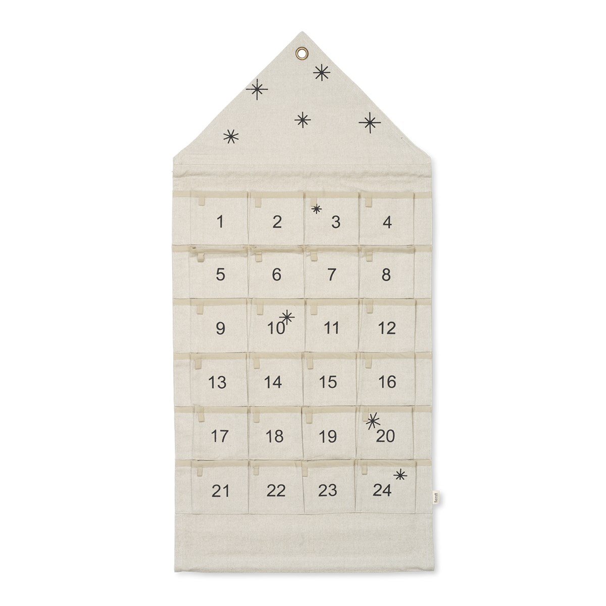 calendrier avent deco beige a remplir