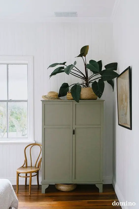 vert sauge chambre mobilier