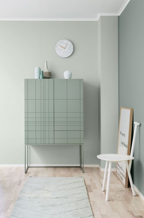 vert sauge chambre meuble