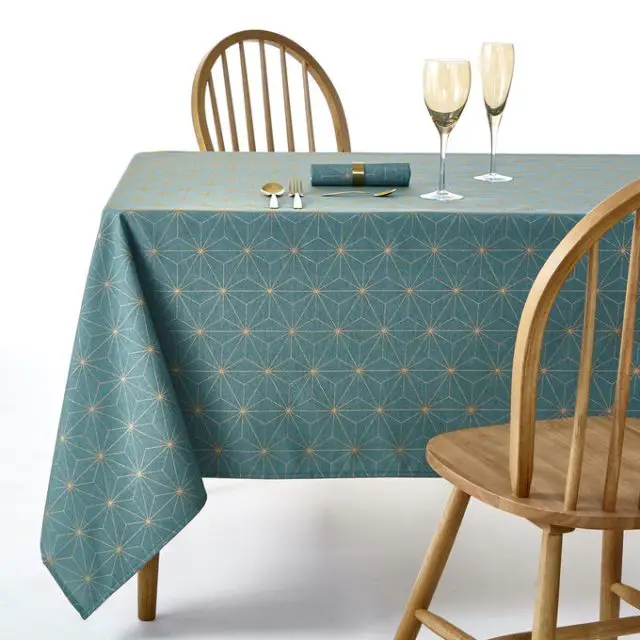 deco de table noel classique nappe verte