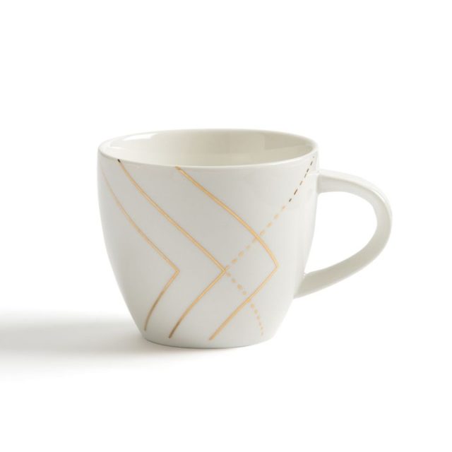 deco table noel elegante glamour tasse motifs dorés