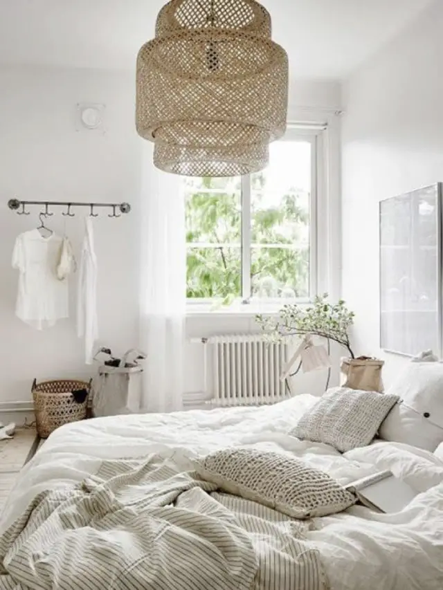 exemple decoration chambre blanche moderne ambiance naturelle et simple