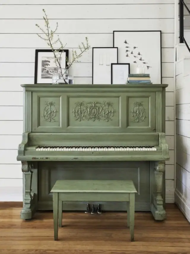 decorer avec piano exemple vert olive