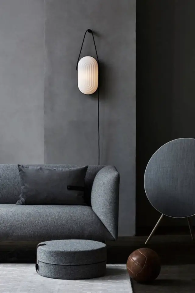 comment utiliser gris foncé déco salon séjour canapé gris anthracite design