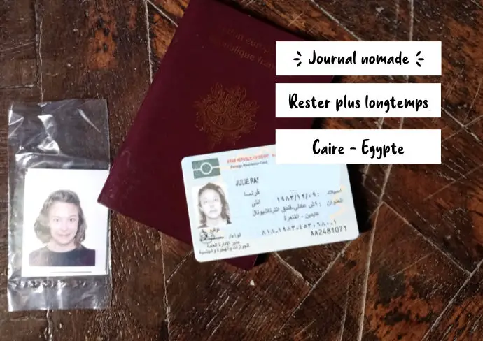 journal nomade extension visa egypte