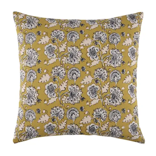 ou trouver housse coussin couleur pantone 2021 jaune et gris à fleur