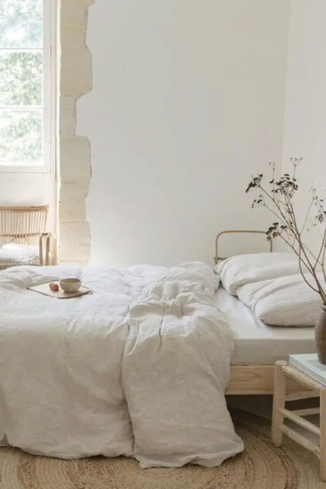 chambre deco minimaliste exemple 10 style slow déco slow living bois neutre simple