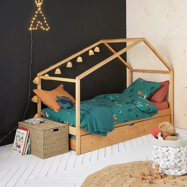 chouchouter chambre enfant hiver idee lit enfant cabane pas cher