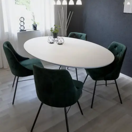mobilier coin repas moderne table ovale pied central