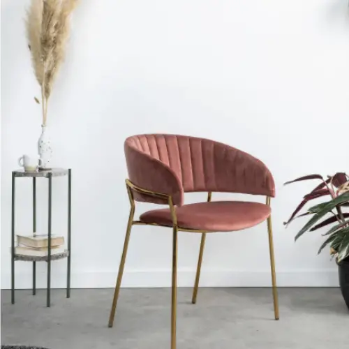 ou trouver deco rose salle a manger fauteuil capitonné élégant