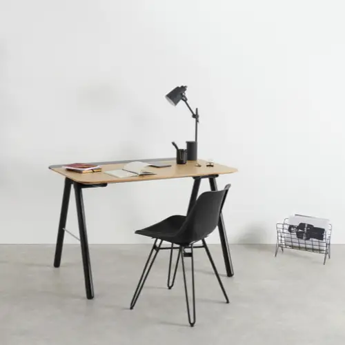 petit bureau deco bois et noir desin gain de place moderne