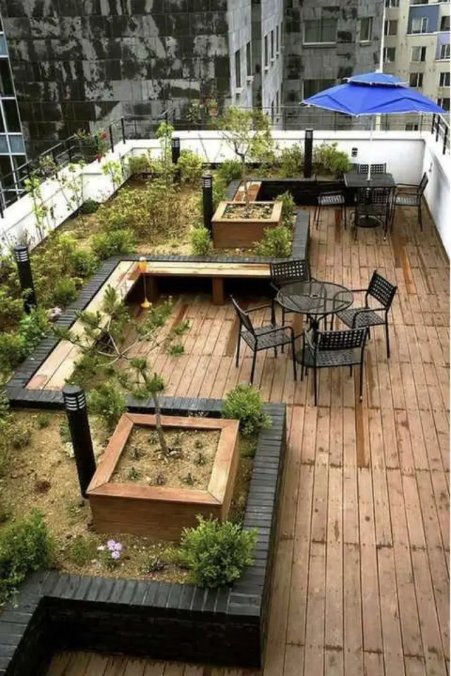 amenager toit immeuble jardin terrasse terrasse partagée espace agréable