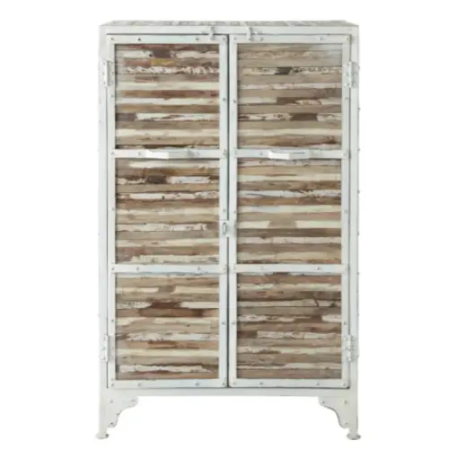 meuble chambre style bord de mer petite armoire porte volets bois patinés