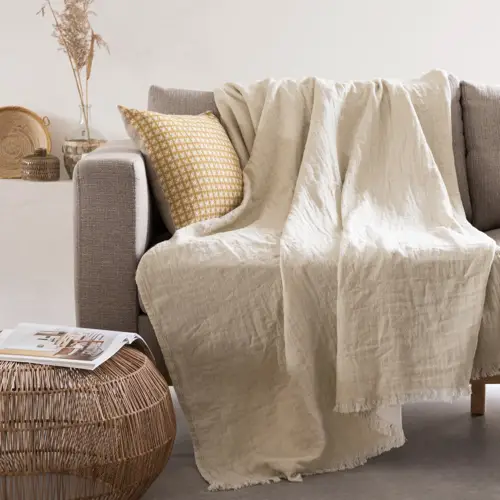 ou trouver accessoire deco slow living plaid beige style slow