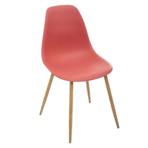ou trouver chaise cuisine moins 50 euros style scandinave rouge piètement bois