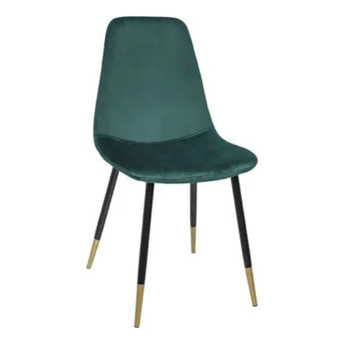 ou trouver chaise cuisine moins 50 euros velours vert pieds noir et laiton