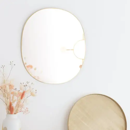ou trouver deco murale pas cher miroir oval laiton moderne