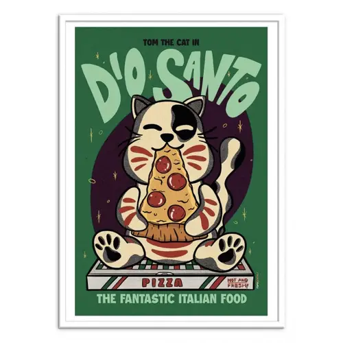 ou trouver poster deco pas cher illustration asiatiique japon chine chat pizza