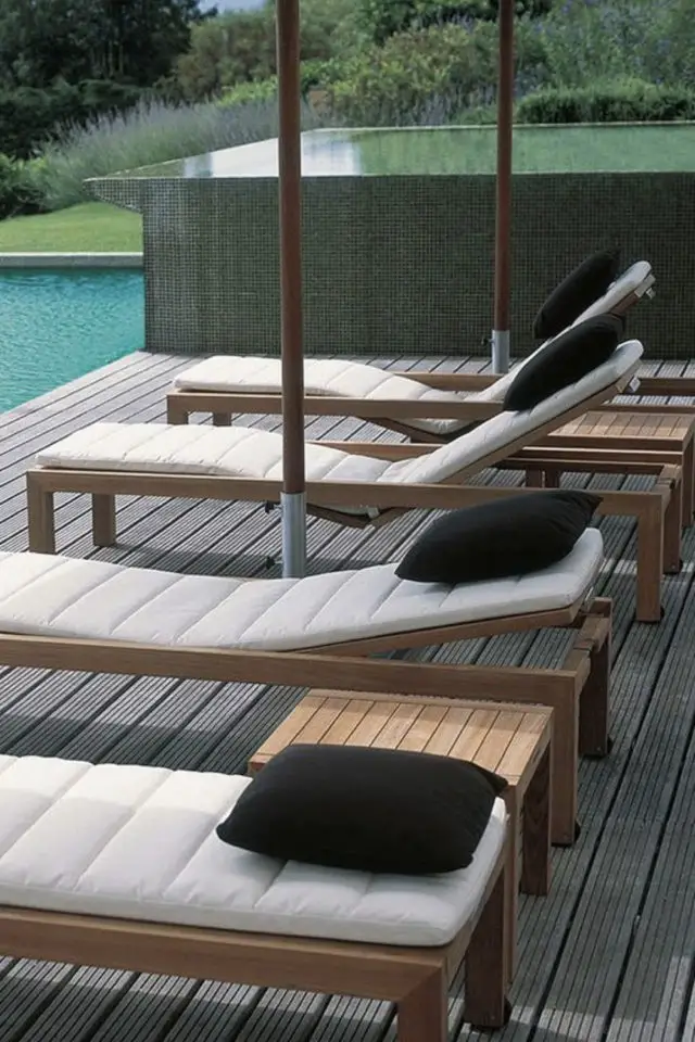 ou trouver transat bain de soleil jardin transat piscine vacances maison terrasse aménagement extérieur confort