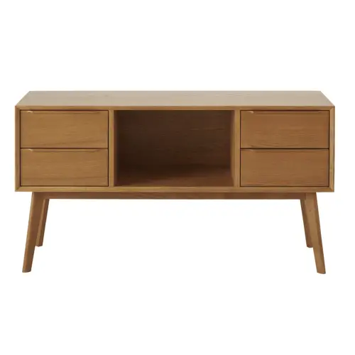 salon sejour mid century buffet enfilade bois niche petit modèle tiroir