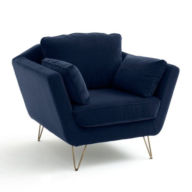 collection iconique la redoute fauteuil confortable bleu nuit