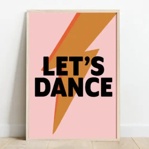 decoration affiche poster musique rock lets dance bowie