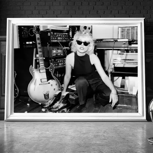 decoration affiche poster musique rock phoyo portrait blondie noir et blanc