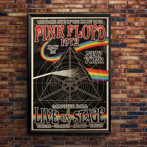 decoration affiche poster musique rock concert pink floyd