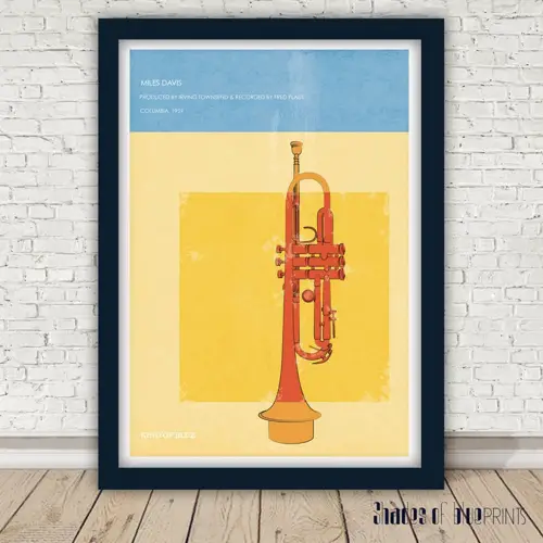decoration affiche poster musique rock jazz trompette miles Davis