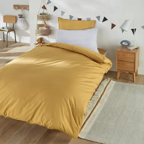 jaune chambre enfant decoration housse de couette parure de lit 1 place